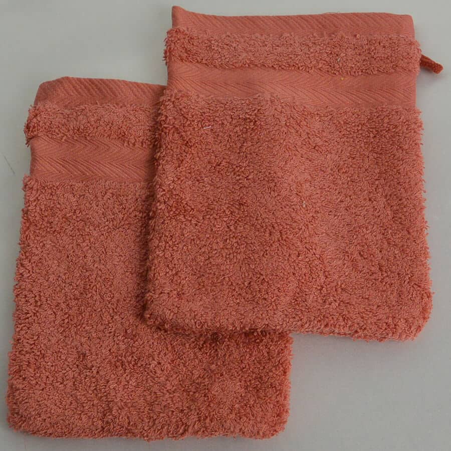 Gant de toilette Ecru Tissu éponge tricoté GOTS