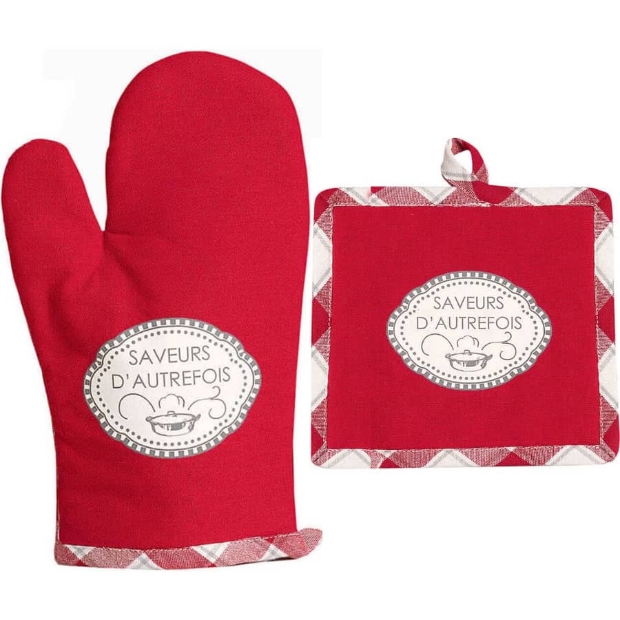 Lot 4 Gants De Four Et Maniques - Résistants à La Chaleur (200°C) - Motif Thanksgiving - Lavables Machine