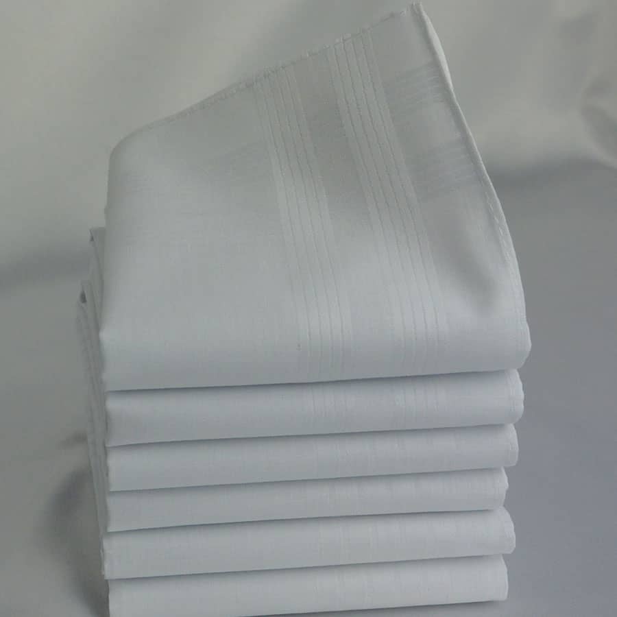 Mouchoir en tissu blanc fabriqué en France - Le Mouchoir Français