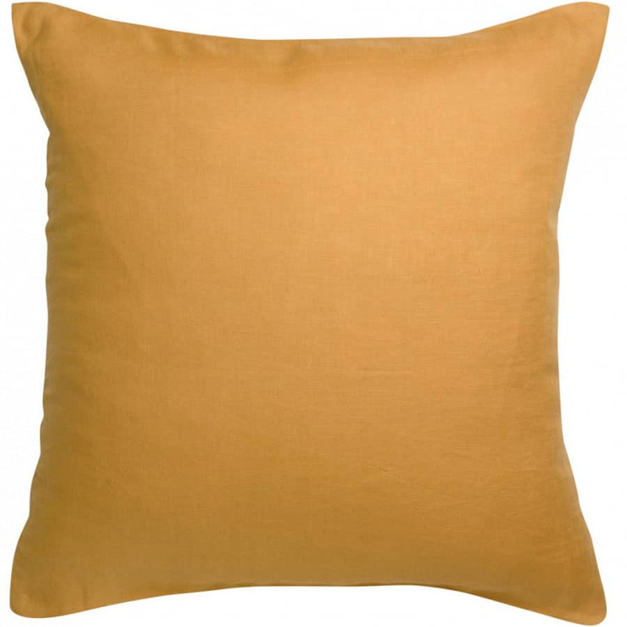 taie-oreiller-lin-carree-ocre