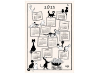 torchon-calendrier-2025-dubout-chats-ecru